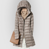 Letvægts dunjakke med hætte – varm, vindtæt og ultralet