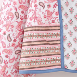 Mønstret Quiltet Jakke med Vintage Inspireret Design