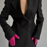 Figursyet Blazer med Skarpt Snit og Elegant Powerlook
