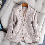 Elegant dame blazer i tweed design