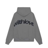 Hoodie dame – afslappet sweatshirt med “withlove” print