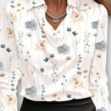 Bluse med draperet hals og silkeblød finish – tidløs elegance til arbejde og fest