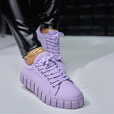 Chunky Sneakers med Ekstra Tyk Sål og Minimalistisk Design