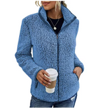 Teddy Fleecejakke til Kvinder – Blød, Varm og Komfortabel Hverdagsjakke
