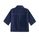 Denim sæt med kortærmet skjorte og mininederdel – moderne to-delt look