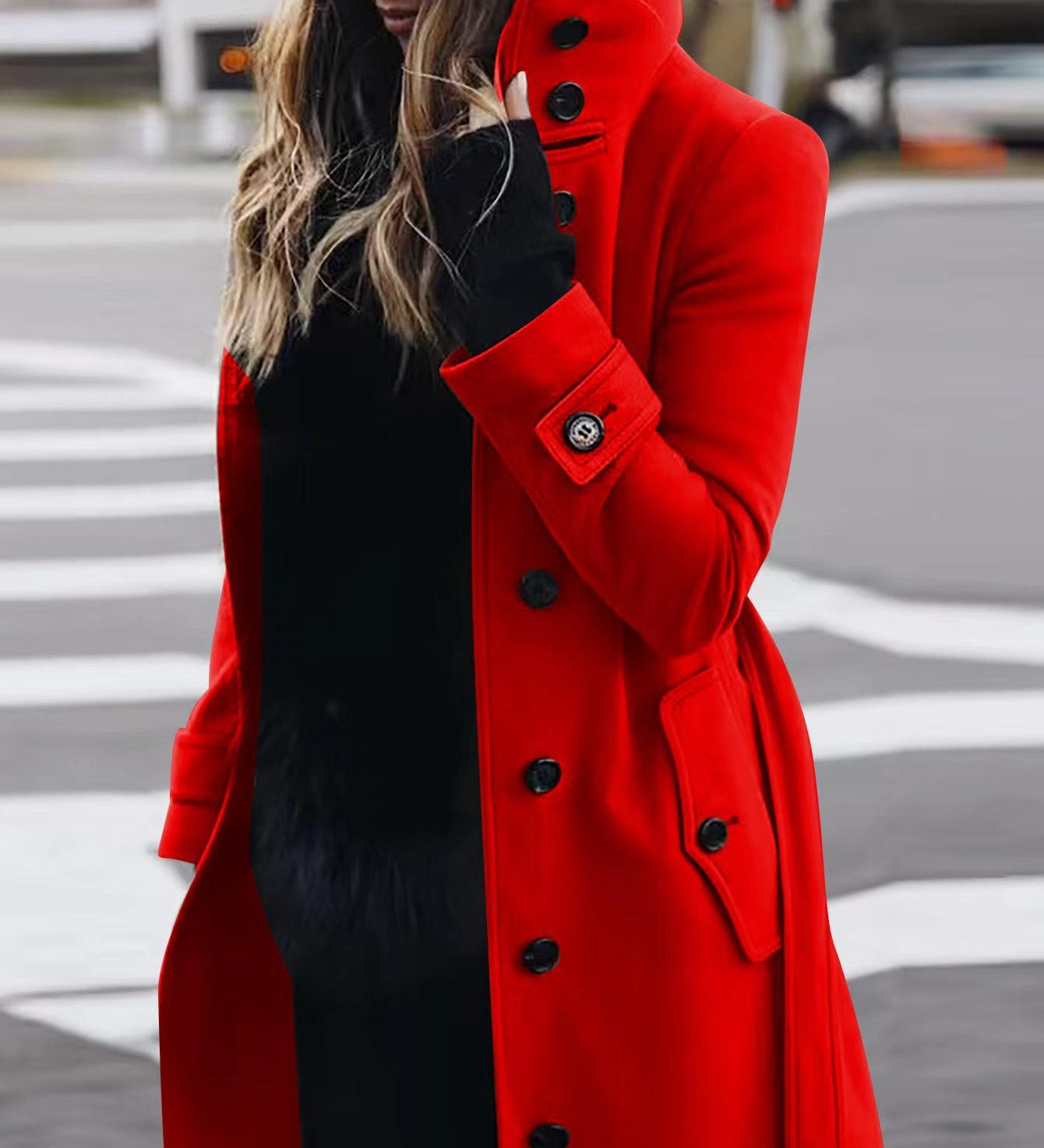 Lang Uldfrakke til Kvinder – Elegant, Klassisk og Varm Efterårsjakke