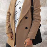 Elegant dobbeltknappet damefrakke med klassisk pasform