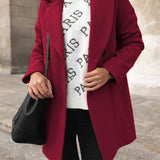 Elegant dobbeltknappet damefrakke med klassisk pasform