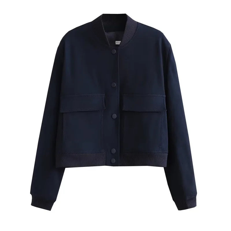 Kort Jakke med Klassisk Snit og Elegant Moderne Stil