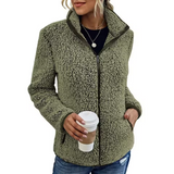 Teddy Fleecejakke til Kvinder – Blød, Varm og Komfortabel Hverdagsjakke