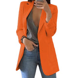 Lang Blazer med Enkeltradet Design til Kvinder
