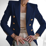 Elegant Dame Blazer med Dobbeltknapper