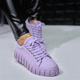 Chunky Sneakers med Ekstra Tyk Sål og Minimalistisk Design