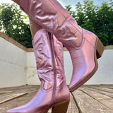 Geneva – Elegant Metallic Cowboy Boots for Women with a Modern Western Look