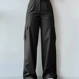 Straight Leg Bukser med Høj Talje – Afslappet Pasform og Tidløs Stil