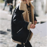 Varm Vinterjakke med Teddyfor og Elegant Casual Stil
