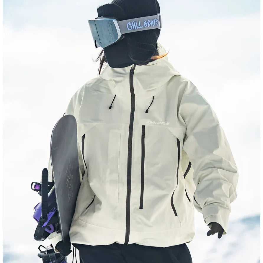 Teknisk Ski- og Snowboardjakke med Hætte og Høj Ydeevne