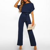 Elegant jumpsuit med brede ben og flatterende pasform
