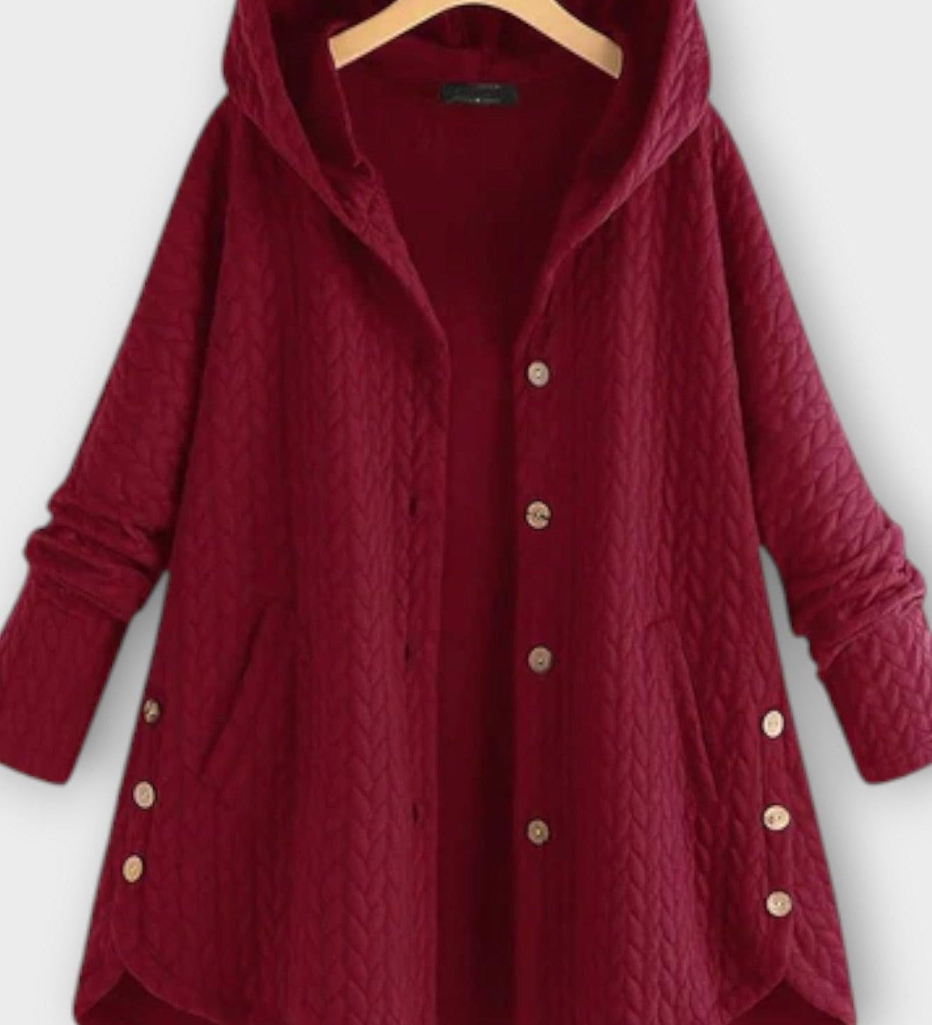 Oversize Cape Jakke med Hætte – Elegant Komfort og Unikt Design