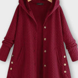 Oversize Cape Jakke med Hætte – Elegant Komfort og Unikt Design