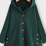 Oversize Cape Jakke med Hætte – Elegant Komfort og Unikt Design