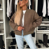 Strikket Cardigan med Struktur og Afslappet Elegant Stil