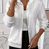 Strikket Cardigan med Fint Mønster og Elegant Hverdagsstil