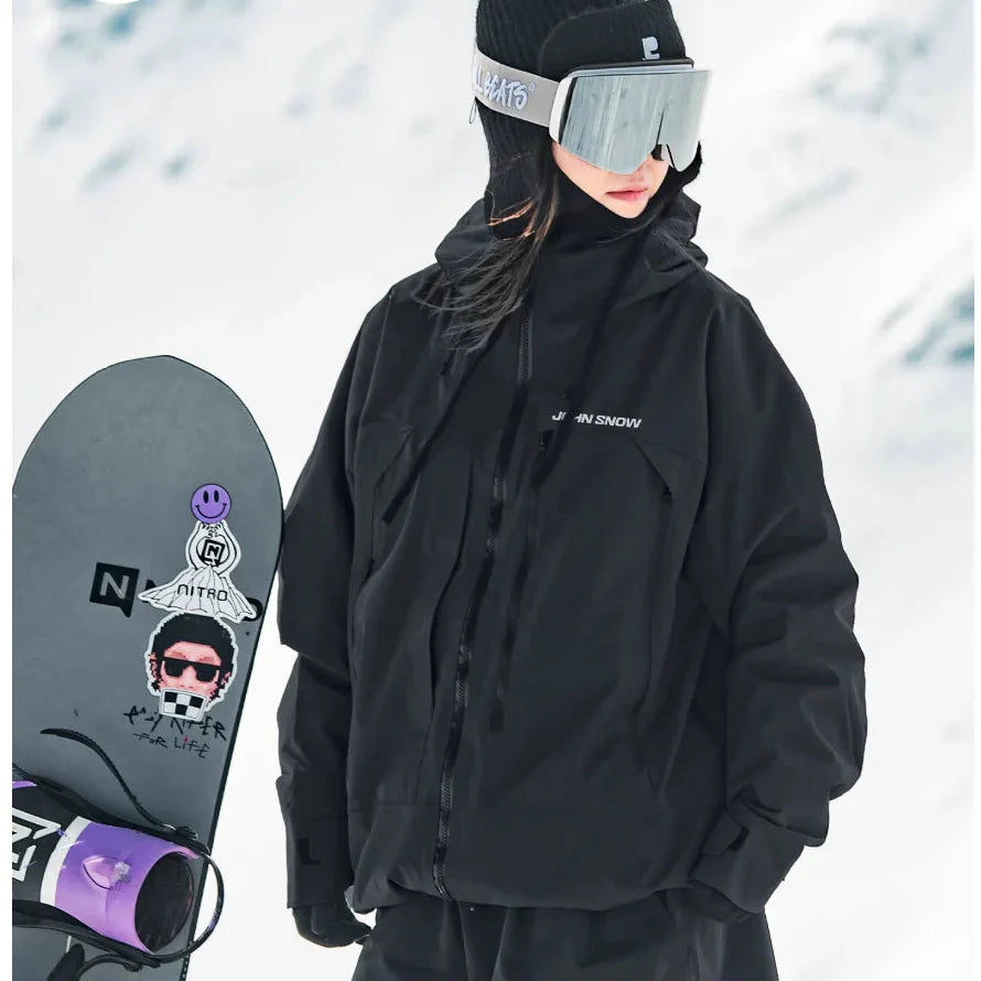 Teknisk Ski- og Snowboardjakke med Hætte og Høj Ydeevne