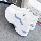 Chunky sneakers til kvinder med lyserøde detaljer