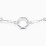 Scintillante Armbånd med Åbent Cirkel Vedhæng – Elegant og Tidløs