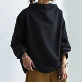 Oversize Sweatshirt med Høj Hals – Minimalistisk og Komfortabel Stil