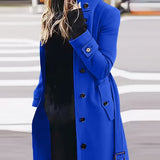 Lang Uldfrakke til Kvinder – Elegant, Klassisk og Varm Efterårsjakke