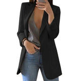 Lang Blazer med Enkeltradet Design til Kvinder
