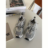 Sporty Sneakers med Mesh og Stødabsorberende Sål