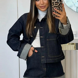 Cropped Denimjakke Dame | Klassisk Mørk Vask