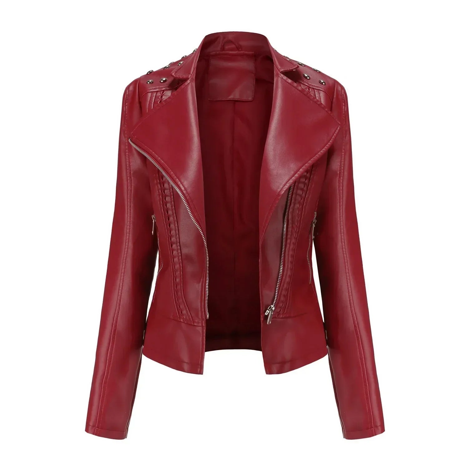 Dame jakke – biker-inspireret design med lynlåse