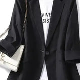 Let Blazer med Åbent Snit og Elegant Afslappet Stil