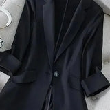 Let Blazer med Åbent Snit og Elegant Afslappet Stil