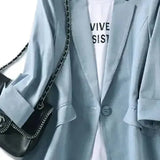Let Blazer med Åbent Snit og Elegant Afslappet Stil