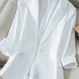 Let Blazer med Åbent Snit og Elegant Afslappet Stil
