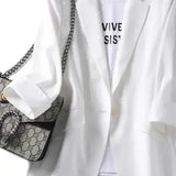 Let Blazer med Åbent Snit og Elegant Afslappet Stil