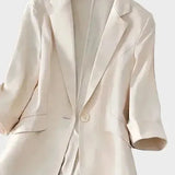 Let Blazer med Åbent Snit og Elegant Afslappet Stil