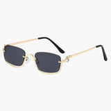 Rimless Square Solbriller – Elegant Minimalisme med Guld Finish