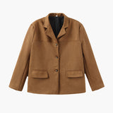 Oversize Blazer med Struktur – Lang Jakke til Kvinder
