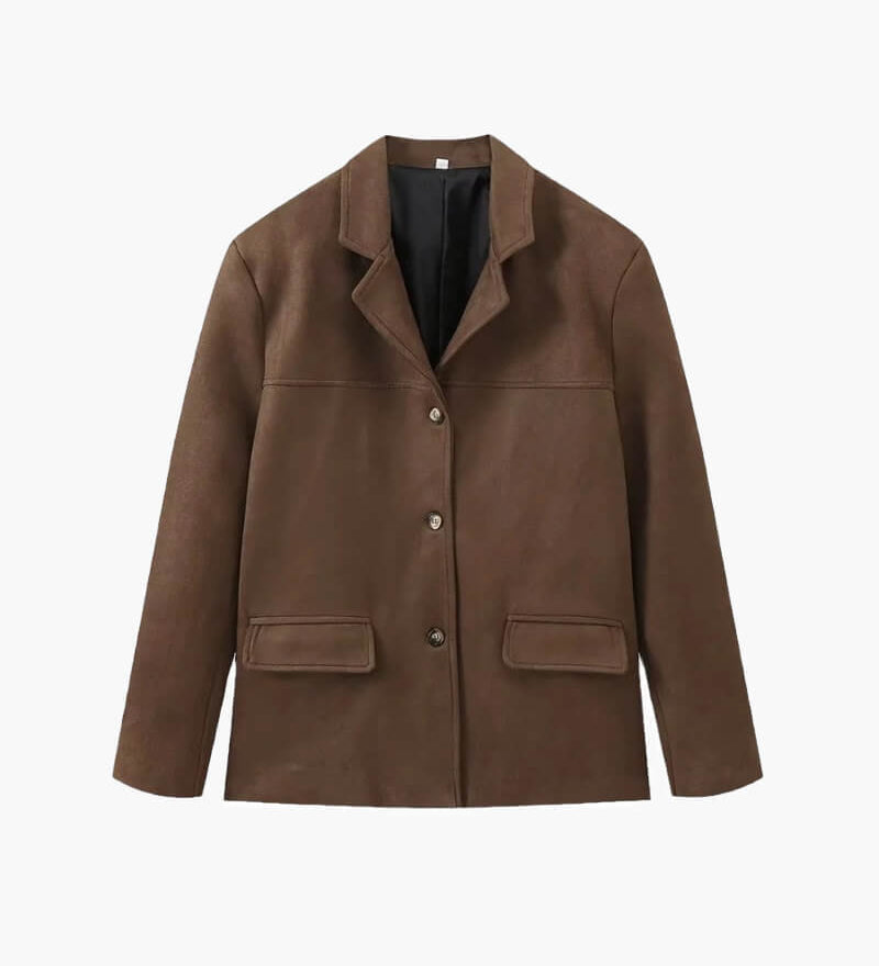 Oversize Blazer med Struktur – Lang Jakke til Kvinder