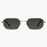 Retro Solbriller i Guld – Smalt Metalstel & Mørke Glas