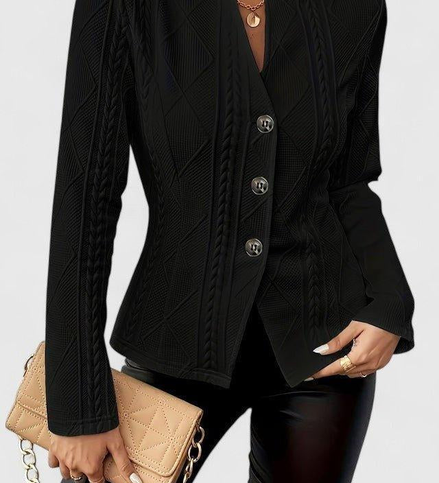 Elegant Blazer med Struktureret Look og Moderne Hverdagsstil