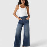 Højtaljede Jeans med Vide Ben – Moderne Denim med Elegant Fald