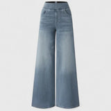 Højtaljede Jeans med Vide Ben – Moderne Denim med Elegant Fald