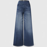 Højtaljede Jeans med Vide Ben – Moderne Denim med Elegant Fald
